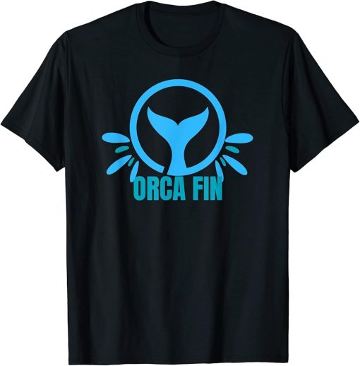 Whale Tail in Waves Orca Family Whale Fin Ocean Men Women T-Shirt